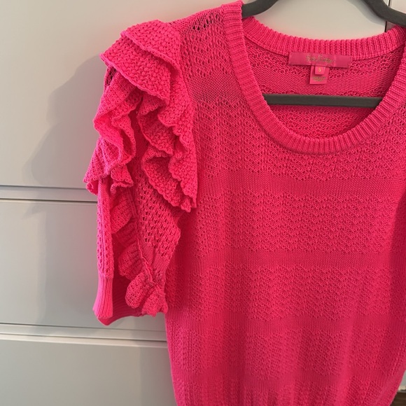 Lilly Pulitzer Hot Pink Knit Sweater - Picture 3 of 6